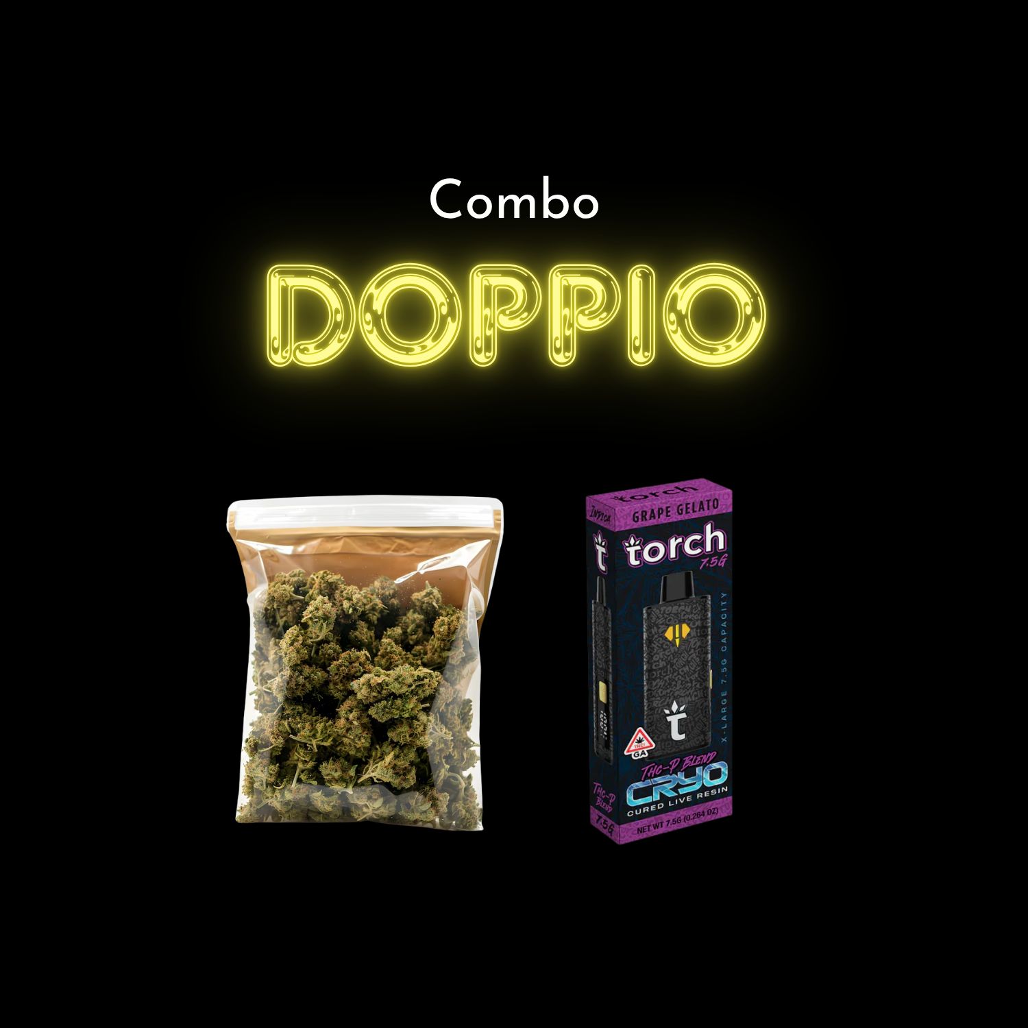 Combo Doppio · 10 g + Vape 7,5 ml